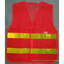 Polyester Safety Waistcoat with High Reflective Strip for Roadway